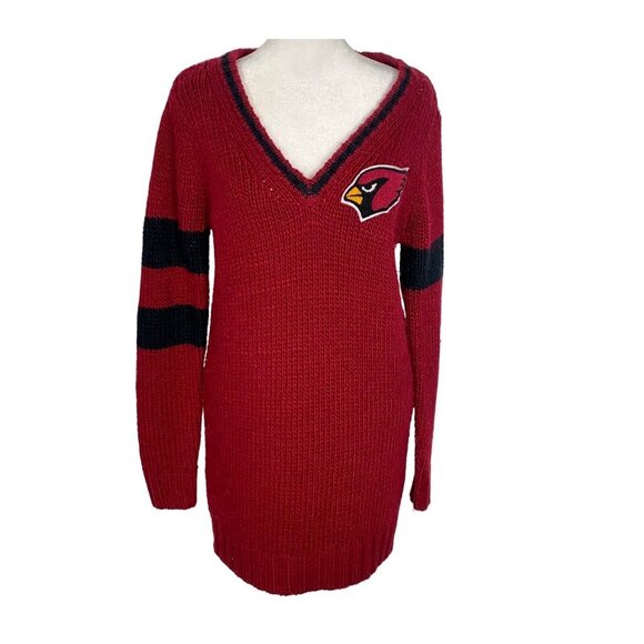 TOUCH Alyssa Milano NFL Cardinals Sweater Dress Size S Red Black Sports 10a-5 - Picture 1 of 16